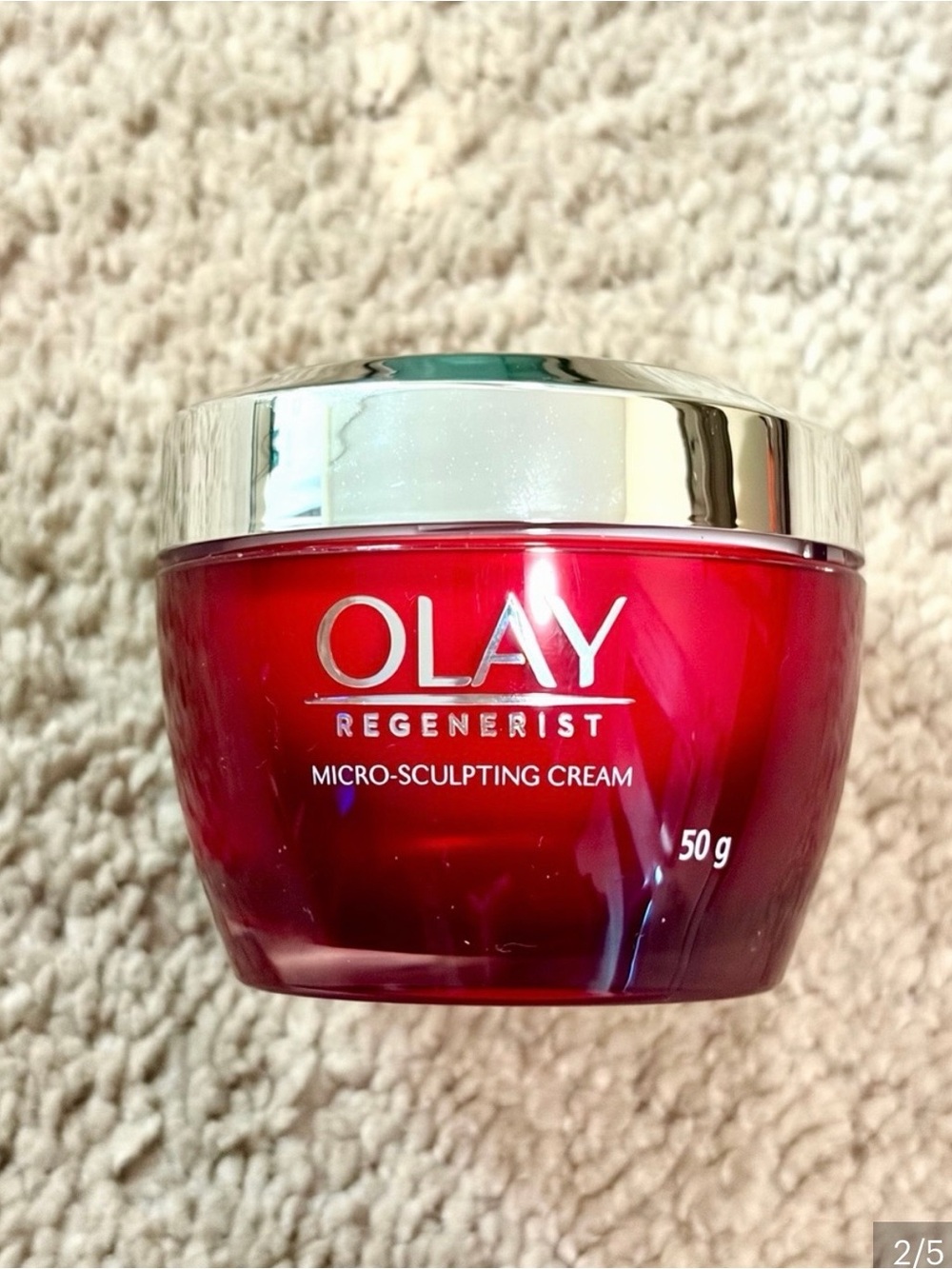 OLAY Regenerist Micro-Sculpting Cream - Red with Silver Lid/ Sealed.
